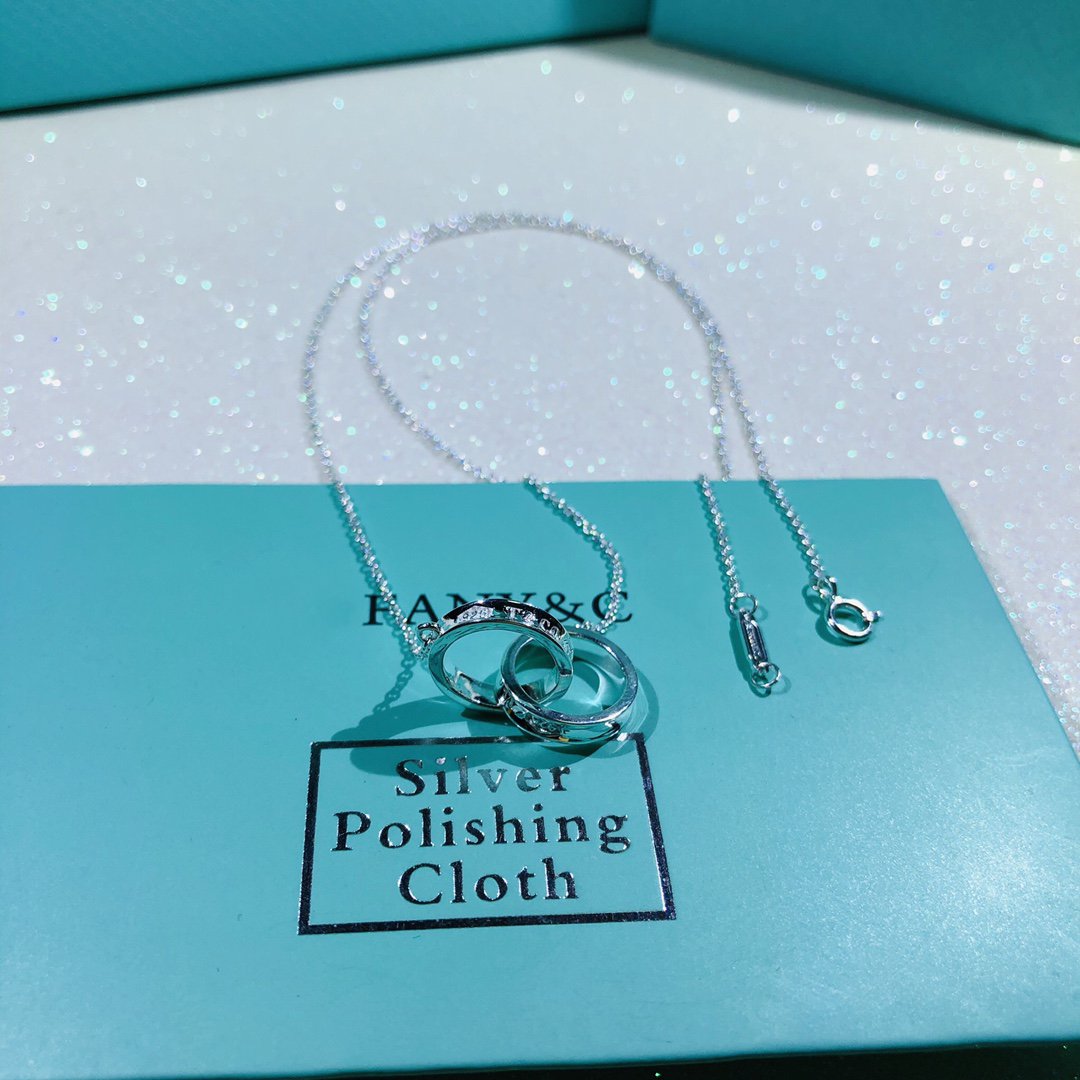 [Resenly Jewelry]INTERLOCKING CIRCLES PENDANT SMALL NECKLACE