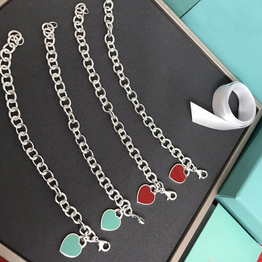 [Resenly Jewelry]HEART TAG BRACELET SILVER MEDIUM