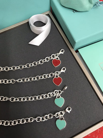[Resenly Jewelry]HEART TAG BRACELET SILVER MEDIUM