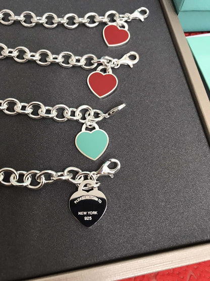 [Resenly Jewelry]HEART TAG BRACELET SILVER MEDIUM