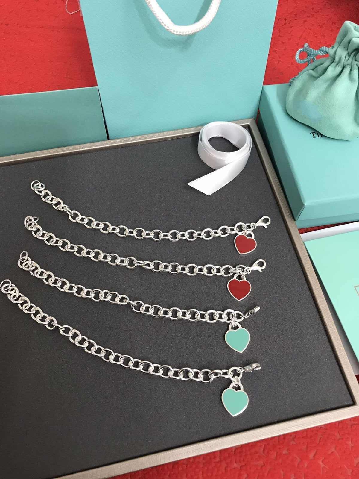 [Resenly Jewelry]HEART TAG BRACELET SILVER MEDIUM