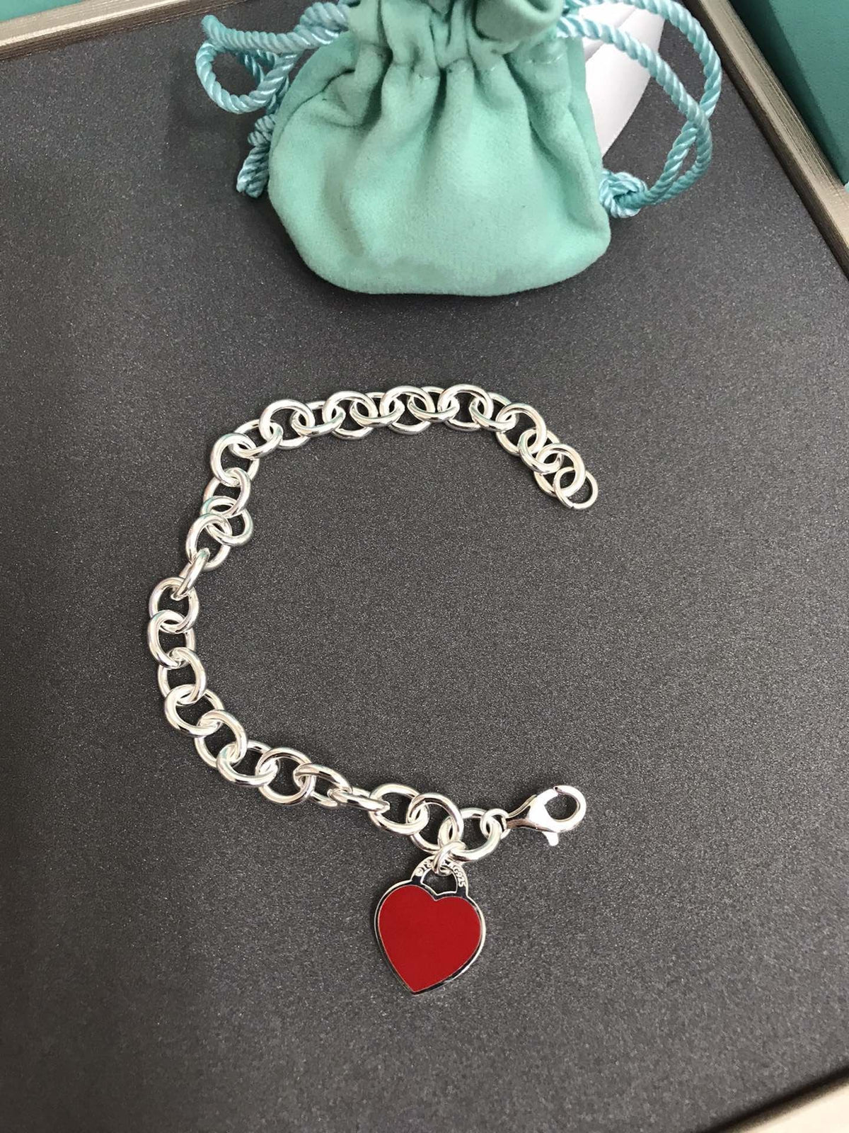 [Resenly Jewelry]HEART TAG BRACELET SILVER MEDIUM