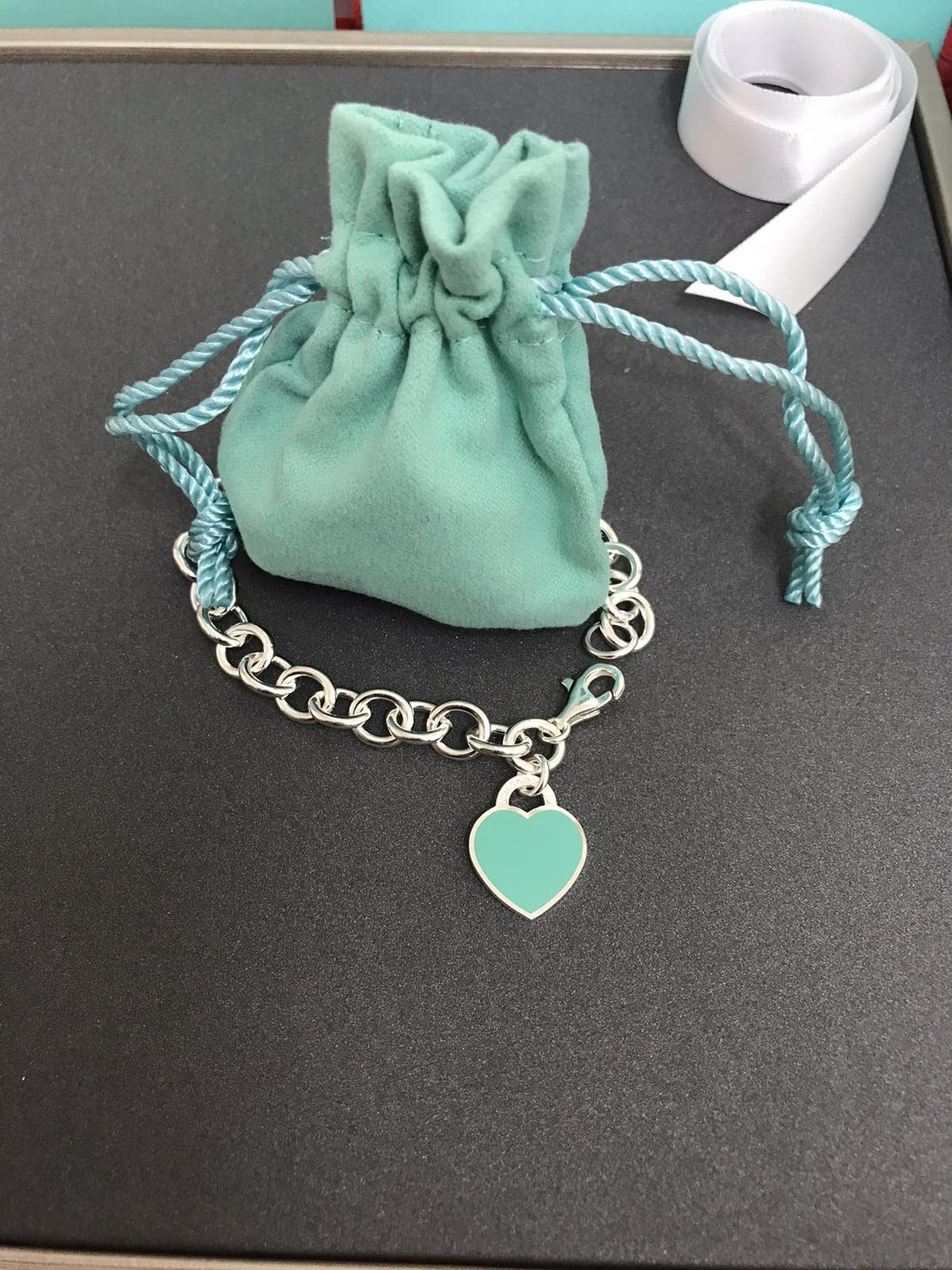 [Resenly Jewelry]HEART TAG BRACELET SILVER MEDIUM
