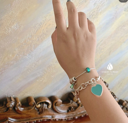 [Resenly Jewelry]HEART TAG BRACELET SILVER MEDIUM