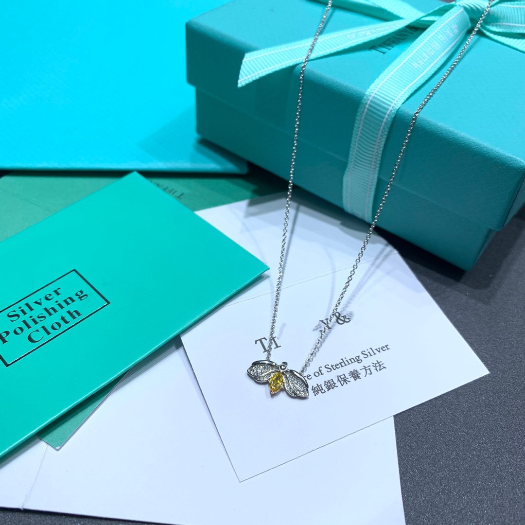 [Resenly Jewelry]PAPER FLOWERS YELLOW DIAMOND FIREFLY PENDANT