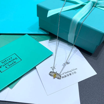 [Resenly Jewelry]PAPER FLOWERS YELLOW DIAMOND FIREFLY PENDANT