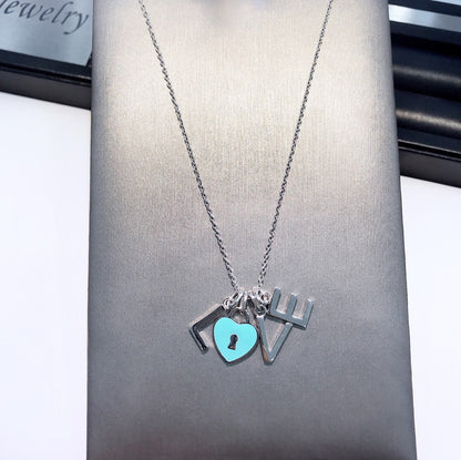 [Resenly Jewelry]COLLAR LOVE PLATA NECKLACE