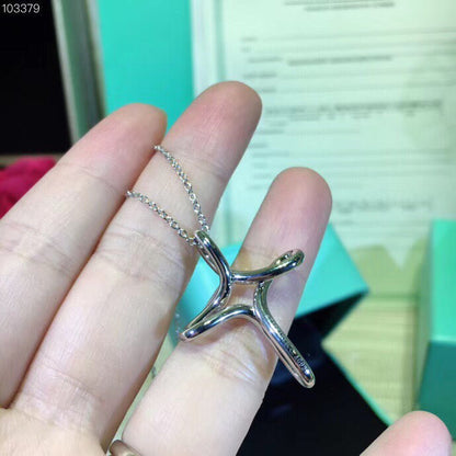[Resenly Jewelry]CROSS NECKLACE STERLING SILVER MATERIAL
