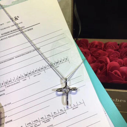 [Resenly Jewelry]CROSS NECKLACE STERLING SILVER MATERIAL