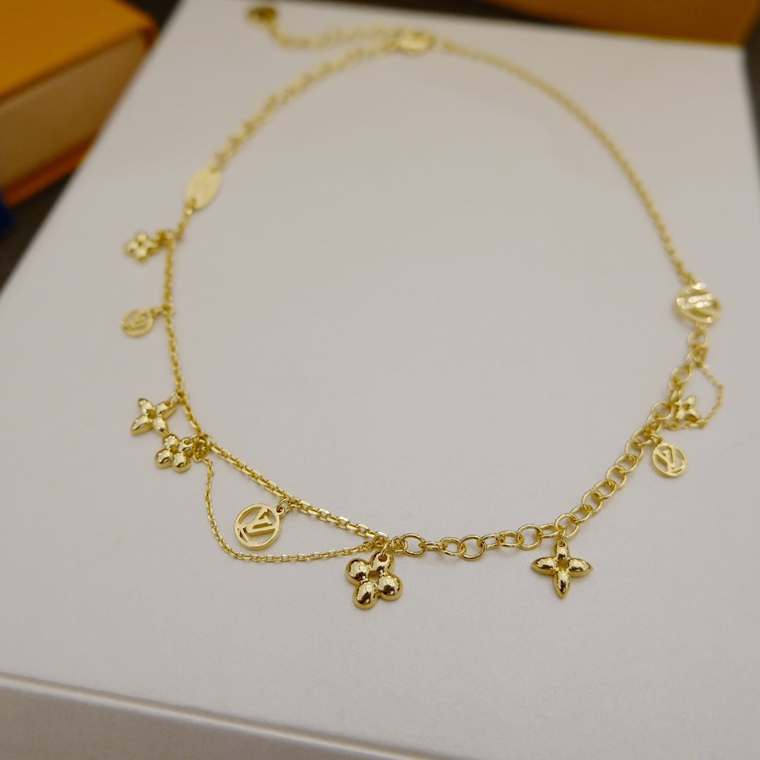 [Resenly Jewelry]BLOOMING SUPPLE NECKLACE BRASS