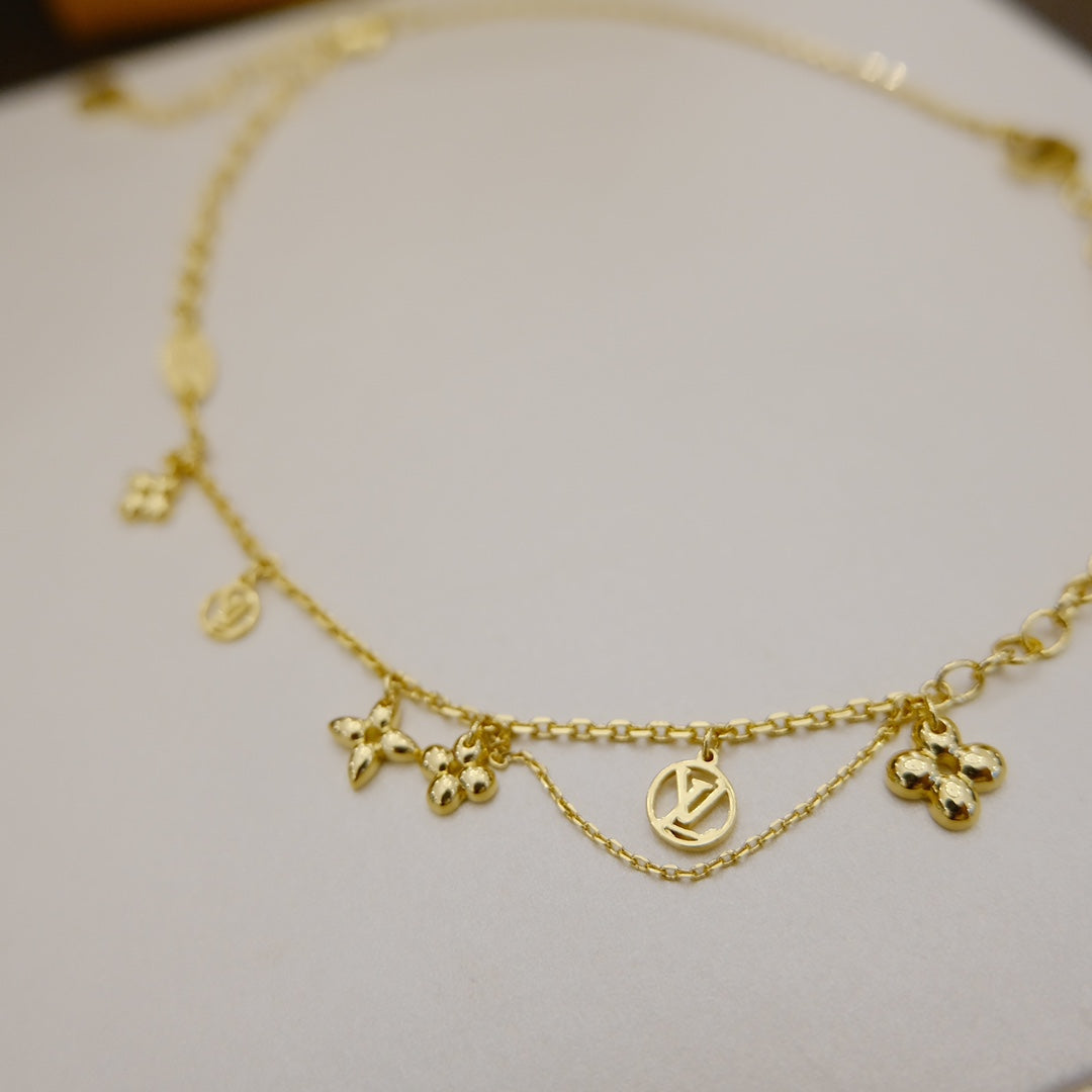 [Resenly Jewelry]BLOOMING SUPPLE NECKLACE BRASS