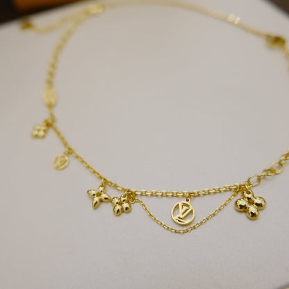 [Resenly Jewelry]BLOOMING SUPPLE NECKLACE BRASS