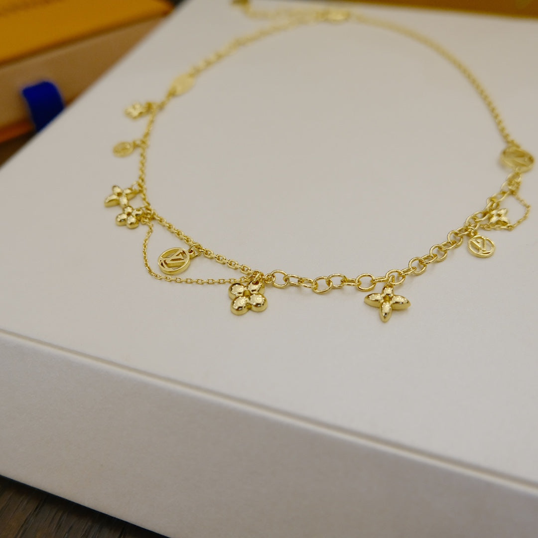 [Resenly Jewelry]BLOOMING SUPPLE NECKLACE BRASS