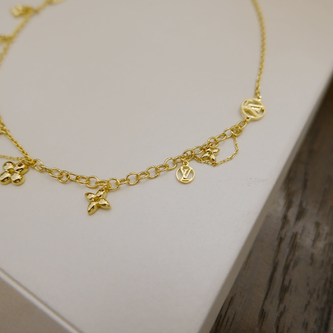 [Resenly Jewelry]BLOOMING SUPPLE NECKLACE BRASS