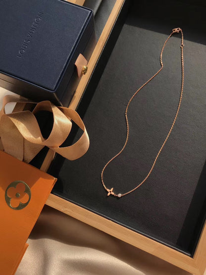 [Resenly Jewelry]BLOSSOM PENDANT PINK GOLD AND DIAMOND