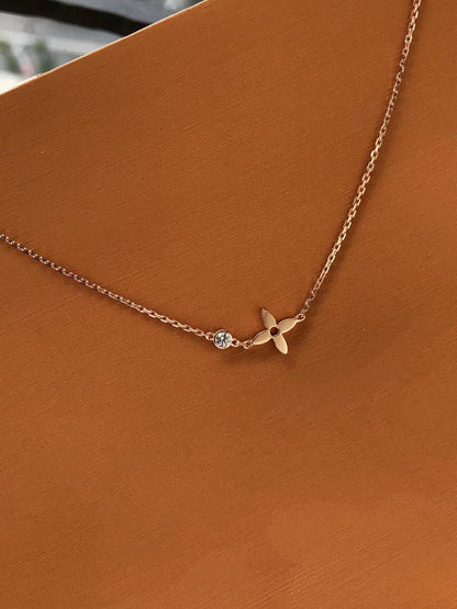 [Resenly Jewelry]BLOSSOM PENDANT PINK GOLD AND DIAMOND
