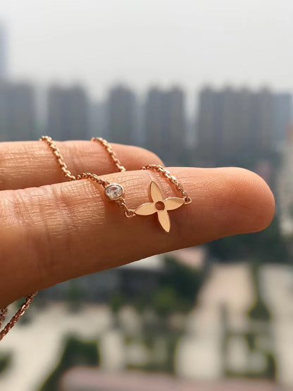 [Resenly Jewelry]BLOSSOM PENDANT PINK GOLD AND DIAMOND