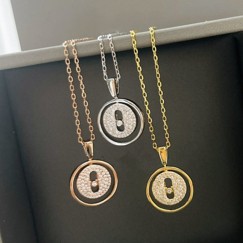 [Resenly Jewelry]LUCKY MOVER PM PAVED NECKLACE