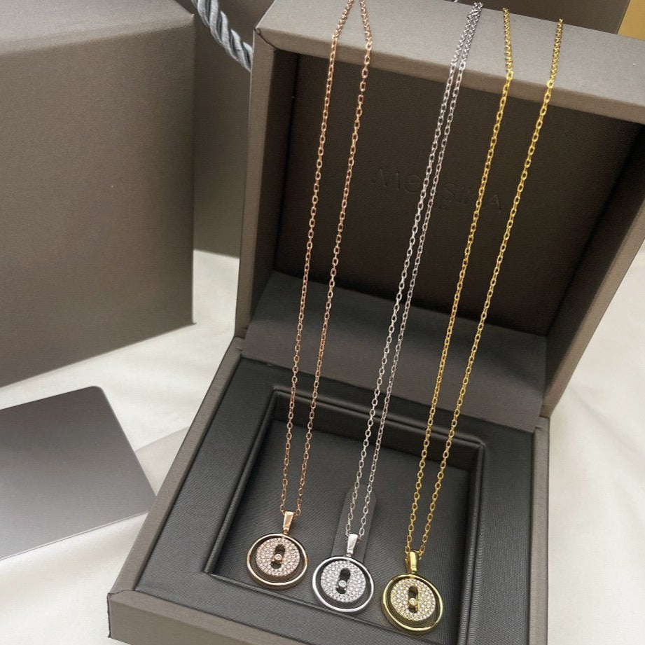 [Resenly Jewelry]LUCKY MOVER PM PAVED NECKLACE