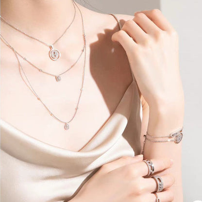 [Resenly Jewelry]LUCKY MOVER PM PAVED NECKLACE