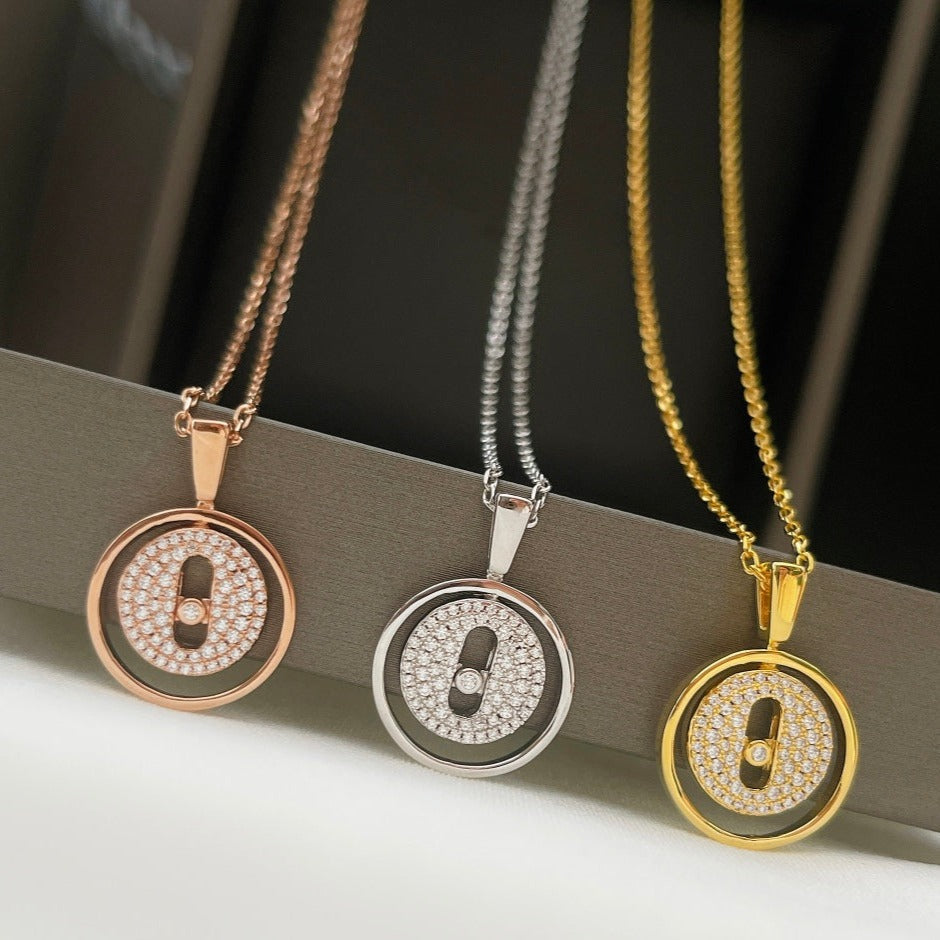 [Resenly Jewelry]LUCKY MOVER PM PAVED NECKLACE