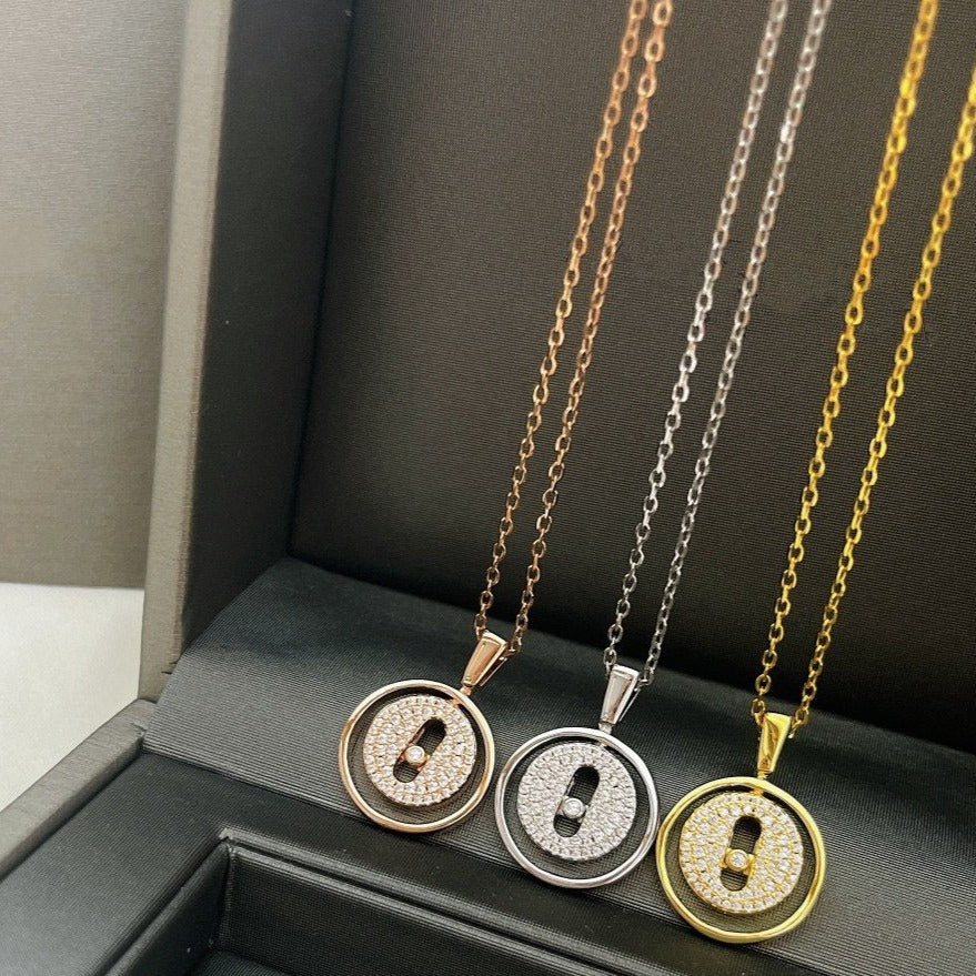 [Resenly Jewelry]LUCKY MOVER PM PAVED NECKLACE