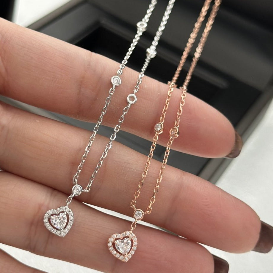 [Resenly Jewelry]JOY HEART DIAMOND NECKLACE