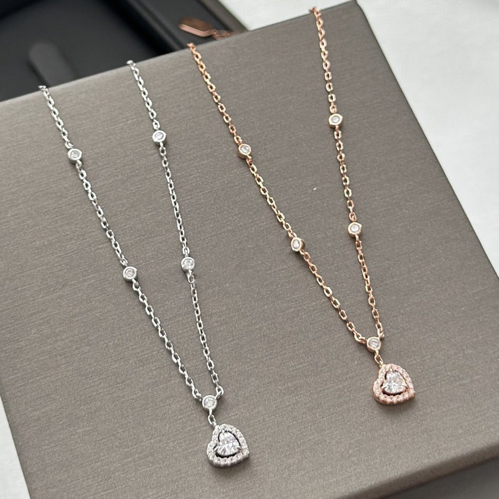 [Resenly Jewelry]JOY HEART DIAMOND NECKLACE