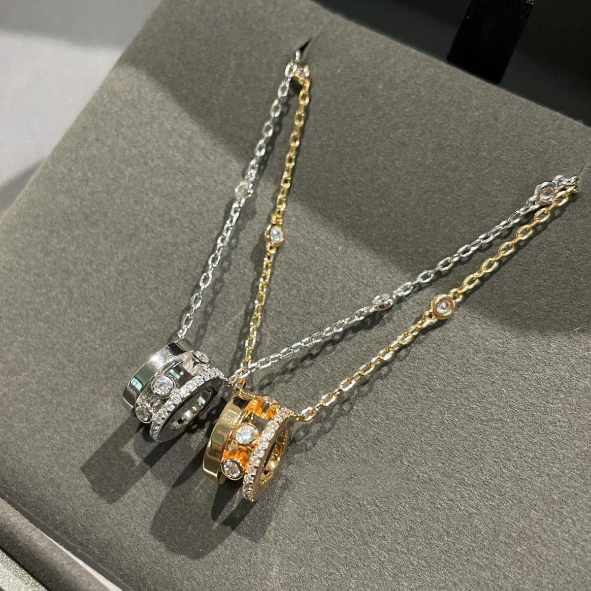 [Resenly Jewelry]CHAIN MOVE ROMANE PEDAND NECKLACE