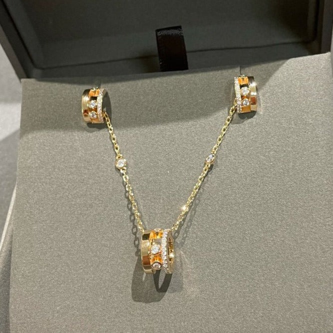 [Resenly Jewelry]CHAIN MOVE ROMANE PEDAND NECKLACE