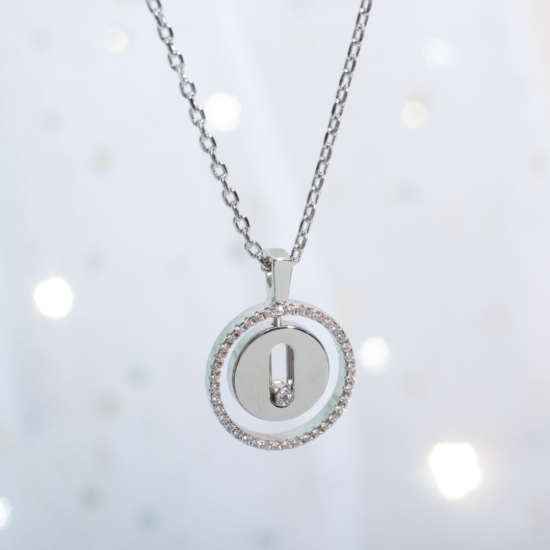 [Resenly Jewelry]LUCKY MOVE PM NECKLACE SILVER DIAMOND