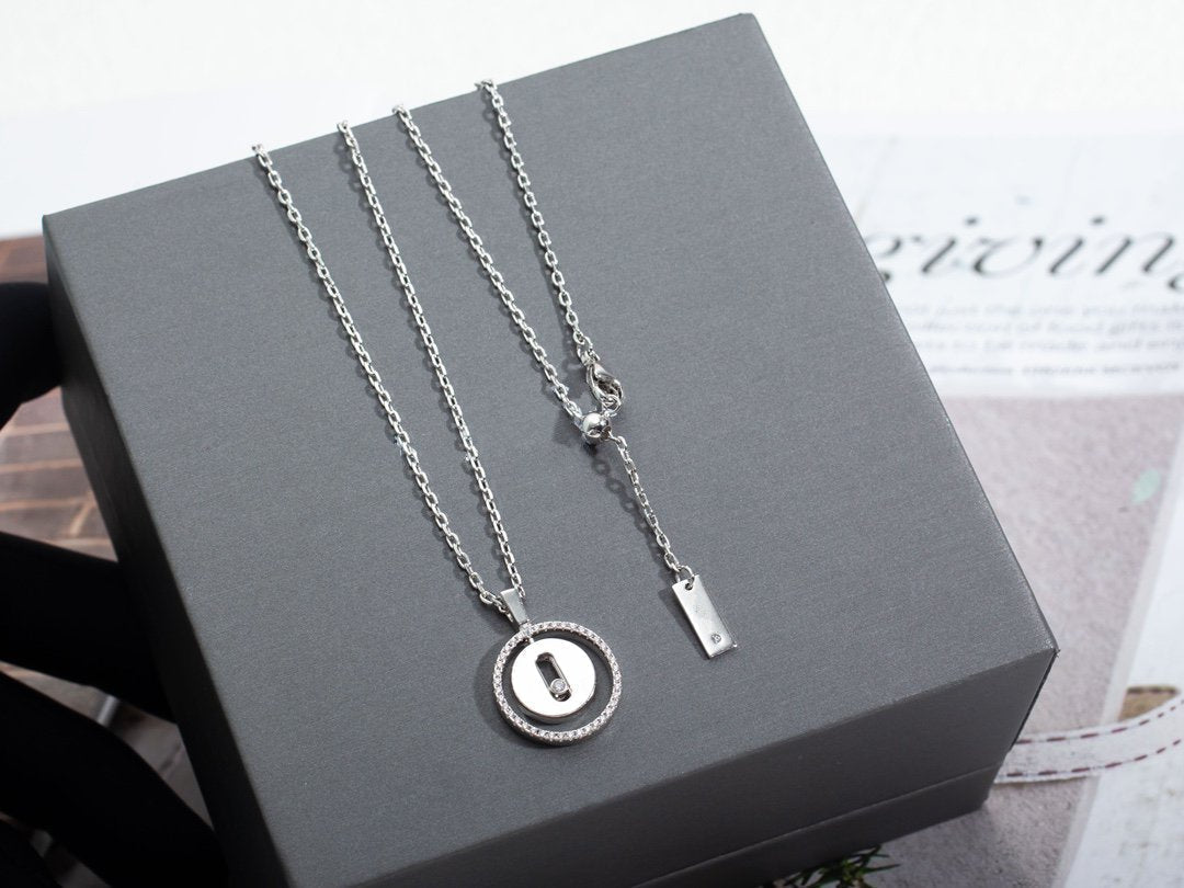 [Resenly Jewelry]LUCKY MOVE PM NECKLACE SILVER DIAMOND
