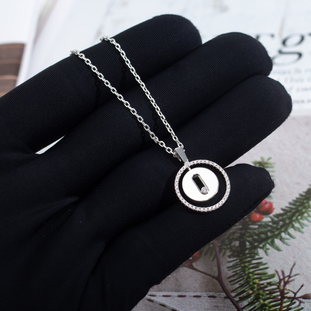 [Resenly Jewelry]LUCKY MOVE PM NECKLACE SILVER DIAMOND