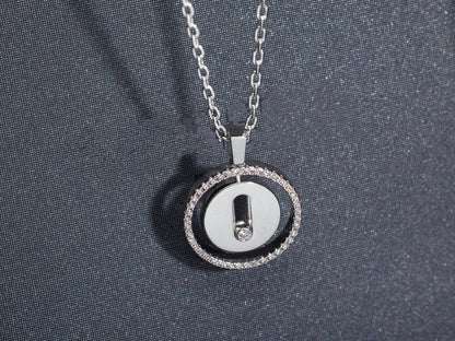 [Resenly Jewelry]LUCKY MOVE PM NECKLACE SILVER DIAMOND