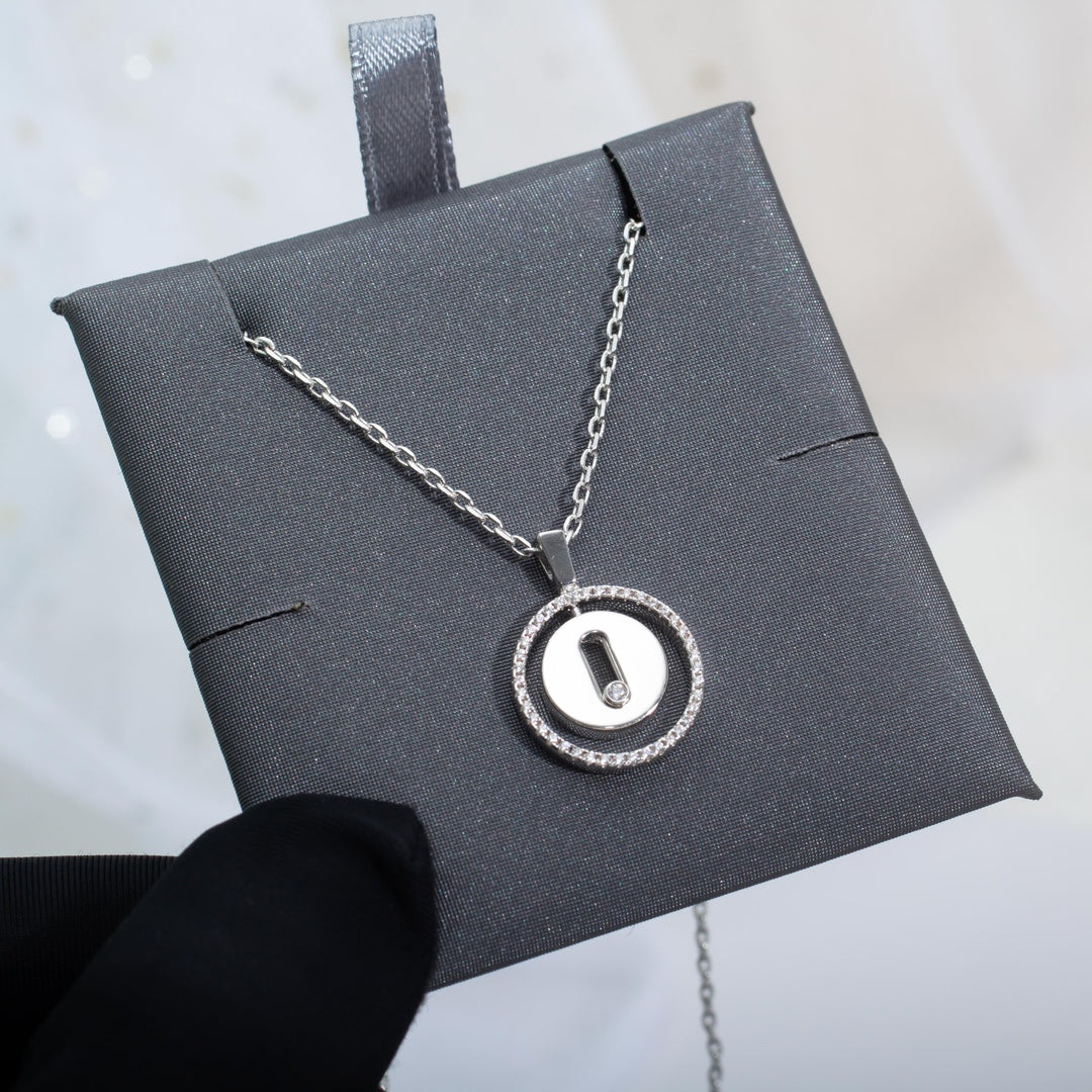 [Resenly Jewelry]LUCKY MOVE PM NECKLACE SILVER DIAMOND