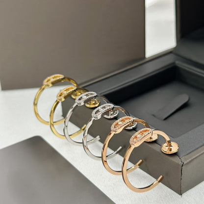 [Resenly Jewelry]CREOLES MOVE UNO PM DIAMOND EARRINGS