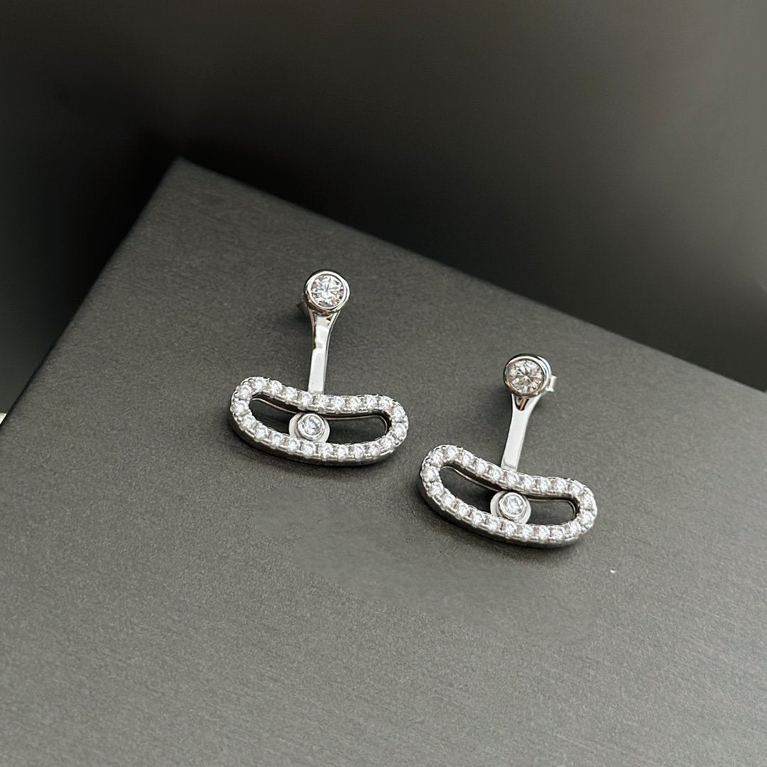 [Resenly Jewelry]MOVE UNO SILVER DIAMOND EARRINGS