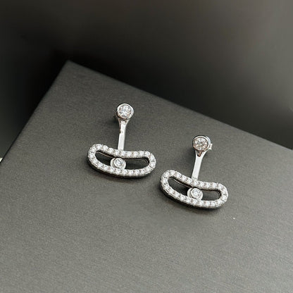 [Resenly Jewelry]MOVE UNO SILVER DIAMOND EARRINGS