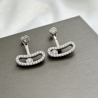 [Resenly Jewelry]MOVE UNO SILVER DIAMOND EARRINGS