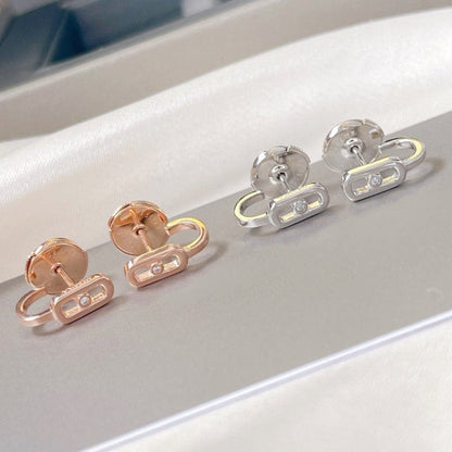 [Resenly Jewelry]CREOLES MOVE UNO MINI 1 DIAMOND EARRINGS