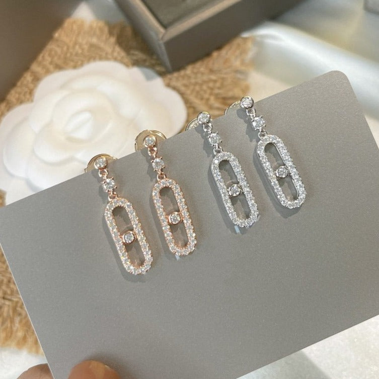[Resenly Jewelry]DORMEUSES MOVE UNO DIAMOND EARRINGS
