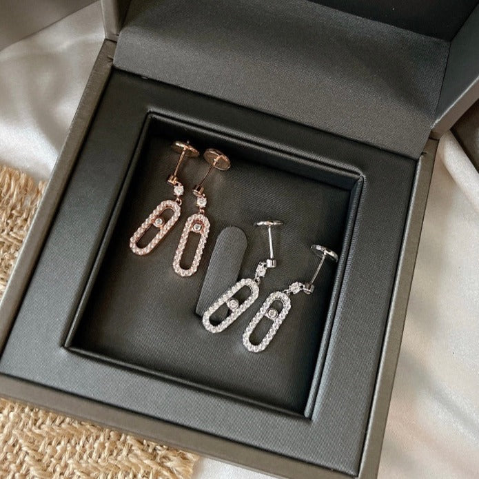 [Resenly Jewelry]DORMEUSES MOVE UNO DIAMOND EARRINGS