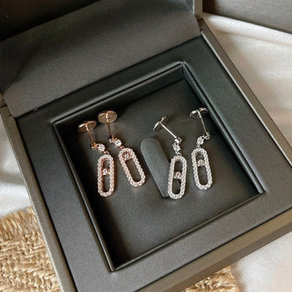 [Resenly Jewelry]DORMEUSES MOVE UNO DIAMOND EARRINGS