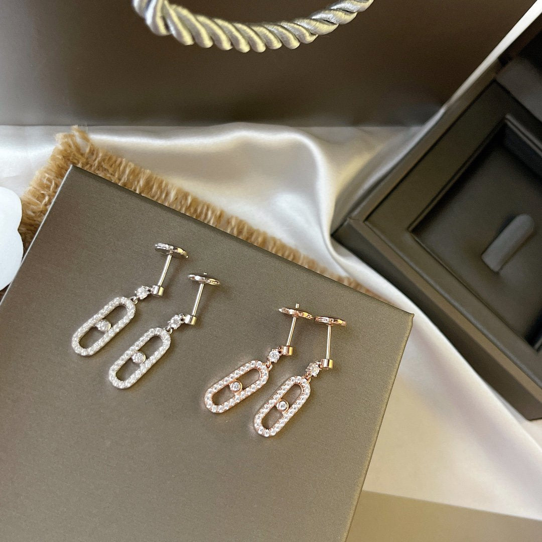 [Resenly Jewelry]DORMEUSES MOVE UNO DIAMOND EARRINGS