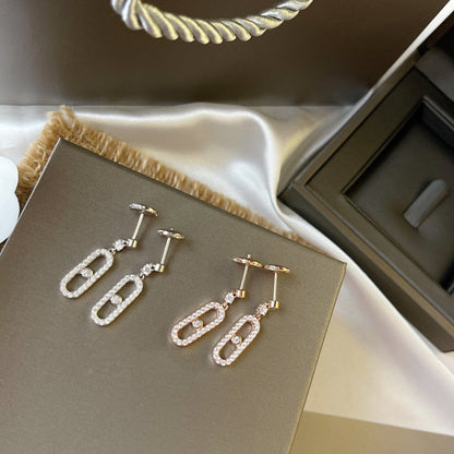 [Resenly Jewelry]DORMEUSES MOVE UNO DIAMOND EARRINGS
