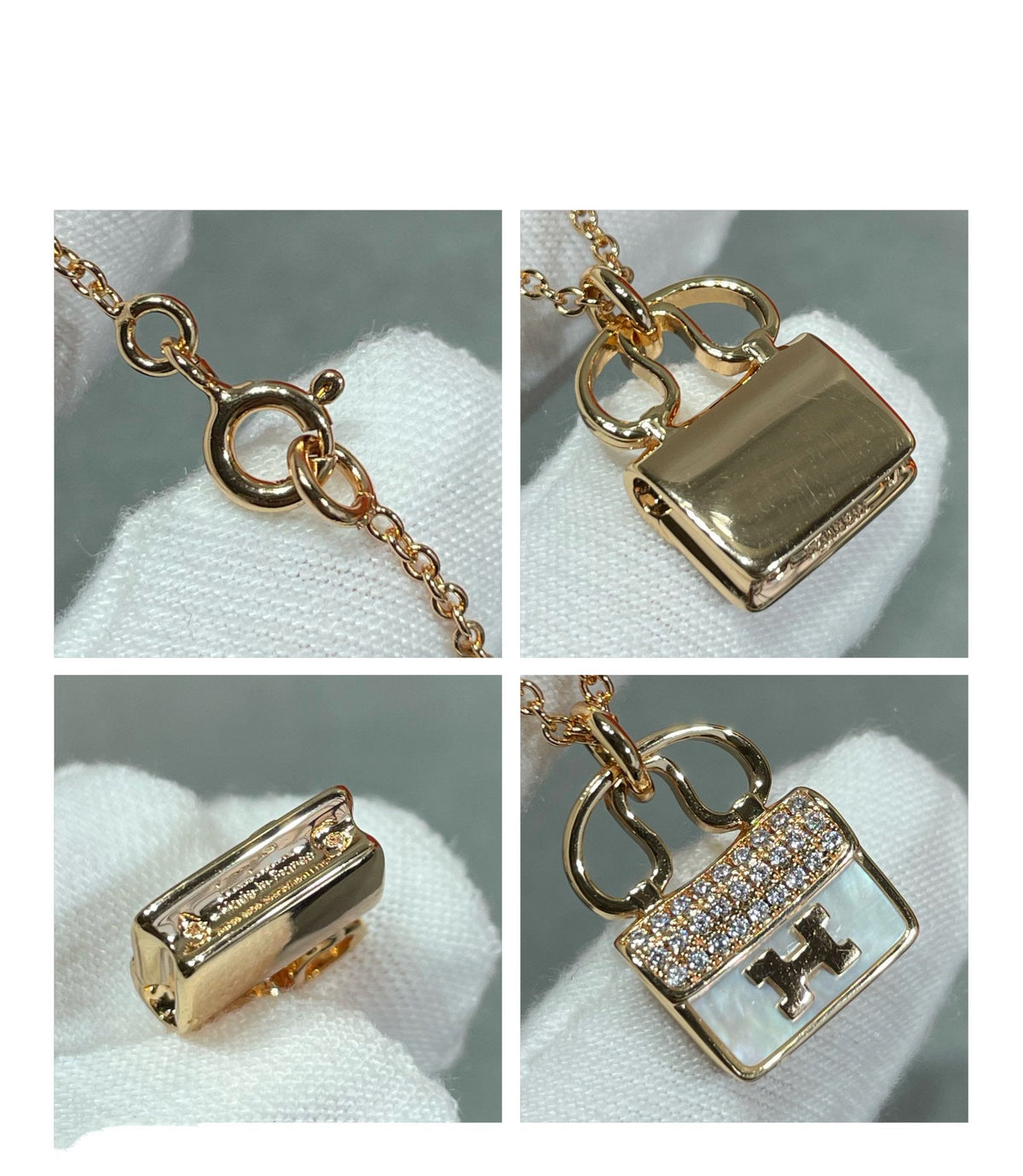 [Resenly Jewelry]H CIRCE MOISSANITE PENDANT NECKLACE GOLD