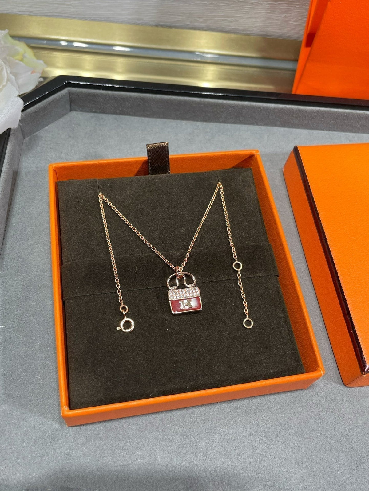 [Resenly Jewelry]H CIRCE MOISSANITE PENDANT NECKLACE GOLD