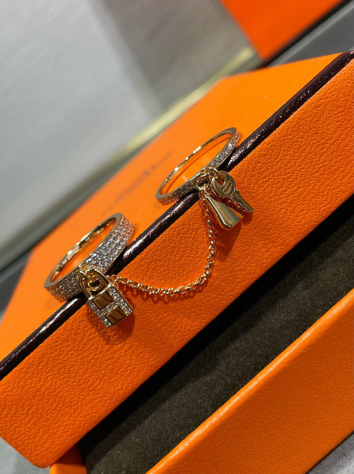 [Resenly Jewelry]HM KELLY CLOCHETTE DOUBLE RING IN  WITH DIAMONDS