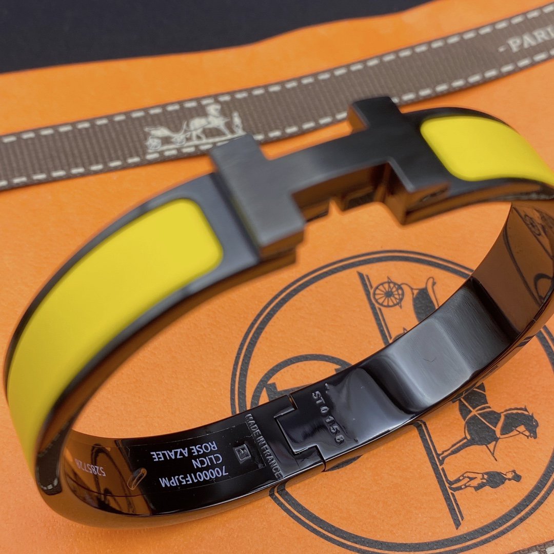 [Resenly Jewelry]CLIC HM SO BLACK YELLOW BRACELET