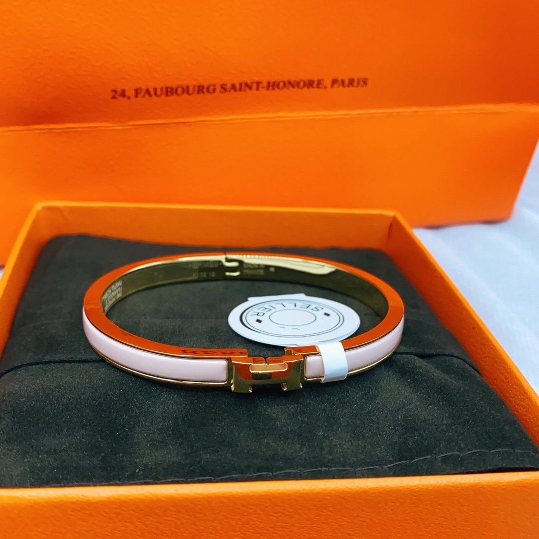 [Resenly Jewelry]CLASSIC HM CLIC  PINK 8MM ENAMEL BRACELET